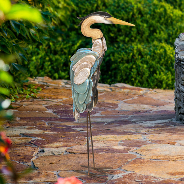 Blue Heron Garden Statue Wayfair